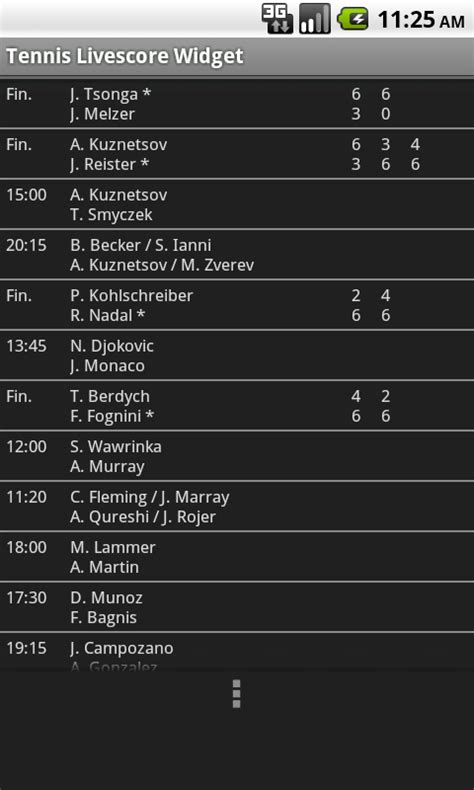 live score tennis|Iba pa.